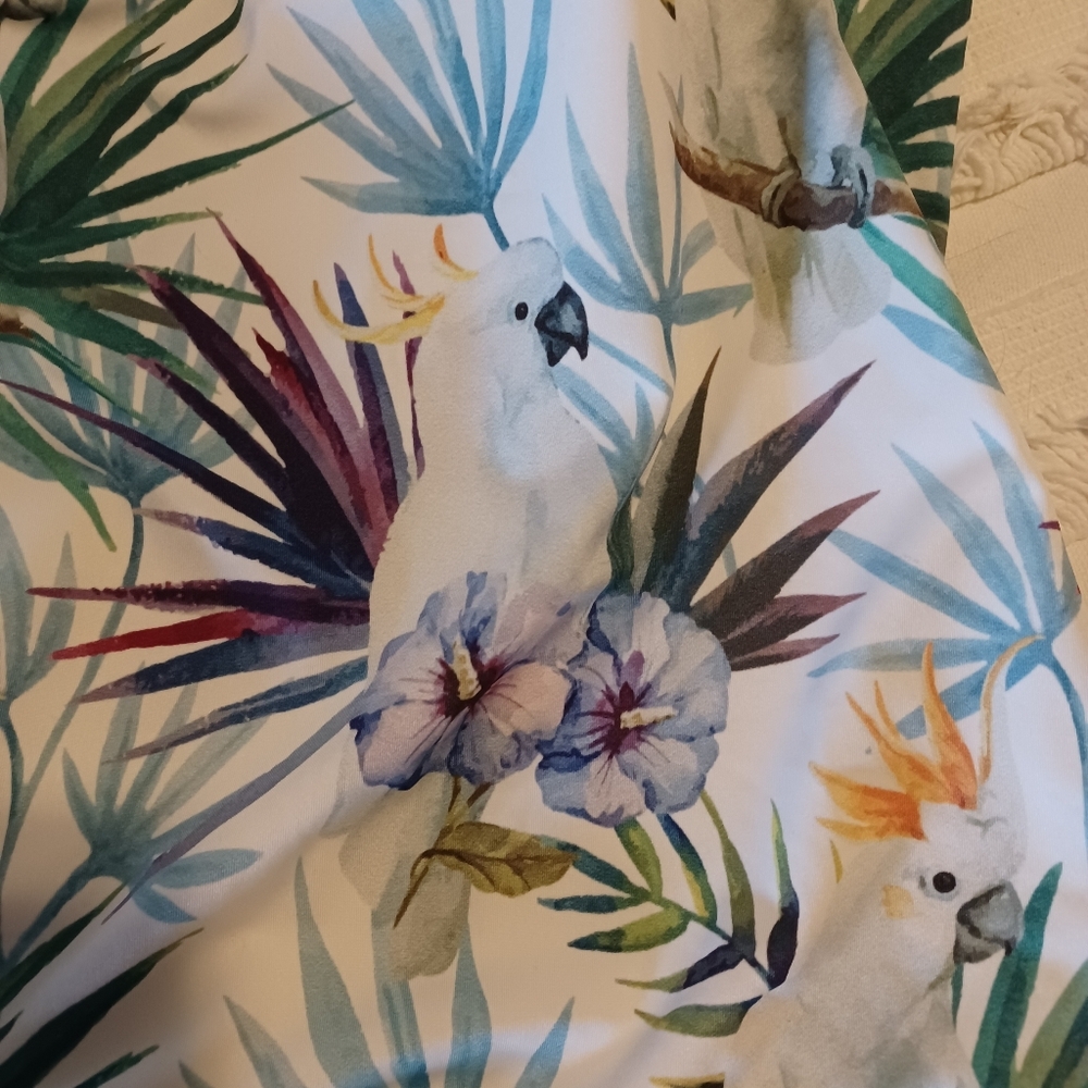 ModCloth High Dive One Piece Parrot Palm Swimsuit - Picture 3 of 3